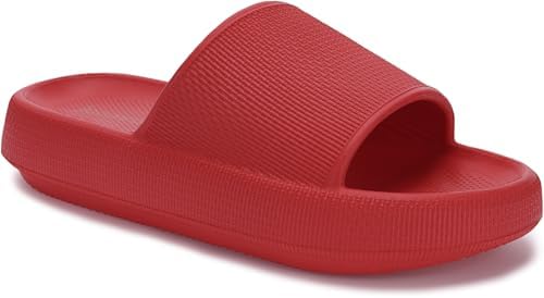 Thick Sole Pillow Slippers for Women Mens Slides
