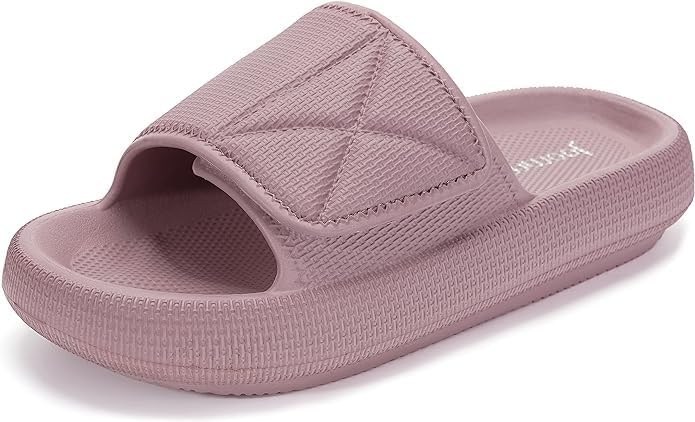 Womens Adjustable Slippers Cushion Slides